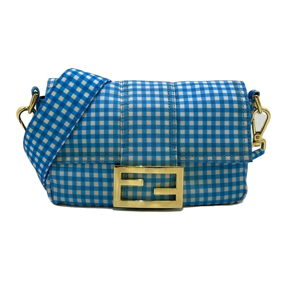 Fendi Pattern Nylon 2way Light Bag Checked Should… - image 2